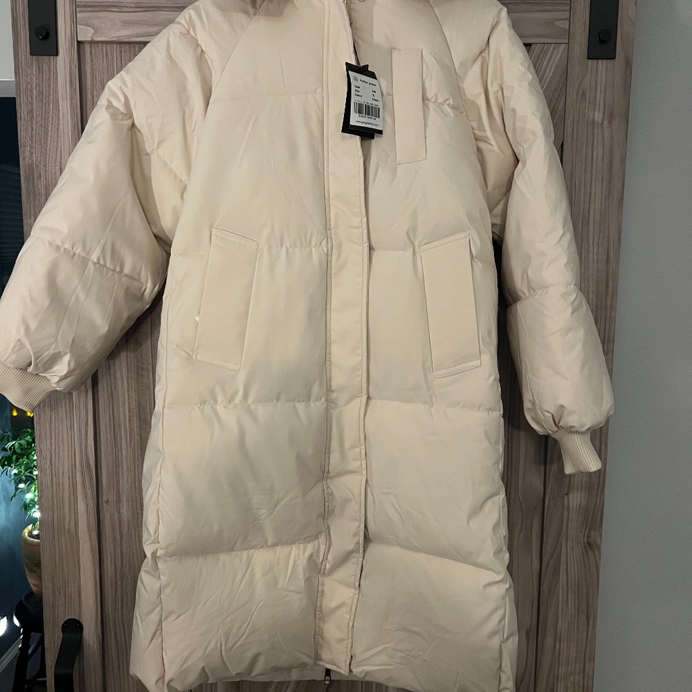 Off White Classic Hooded Long Puffer Jacket